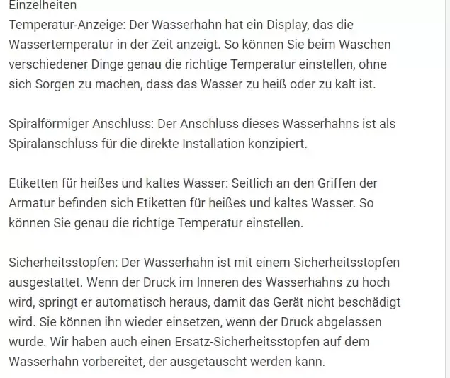3000W 360° drehbarer Edelstahl-Sofort-Warmwasserhahn mit LED-Temperaturanzeige