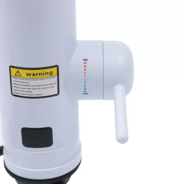 3000W 360° drehbarer Edelstahl-Sofort-Warmwasserhahn mit LED-Temperaturanzeige