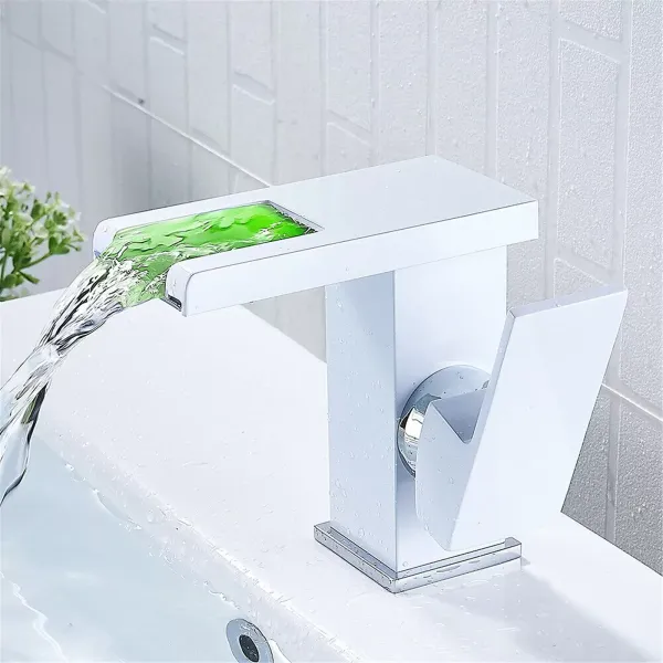 CNCEST LED Waschtischarmatur Waschbecken Wasserhahn Einhebelmischer Mischbatterie Bad