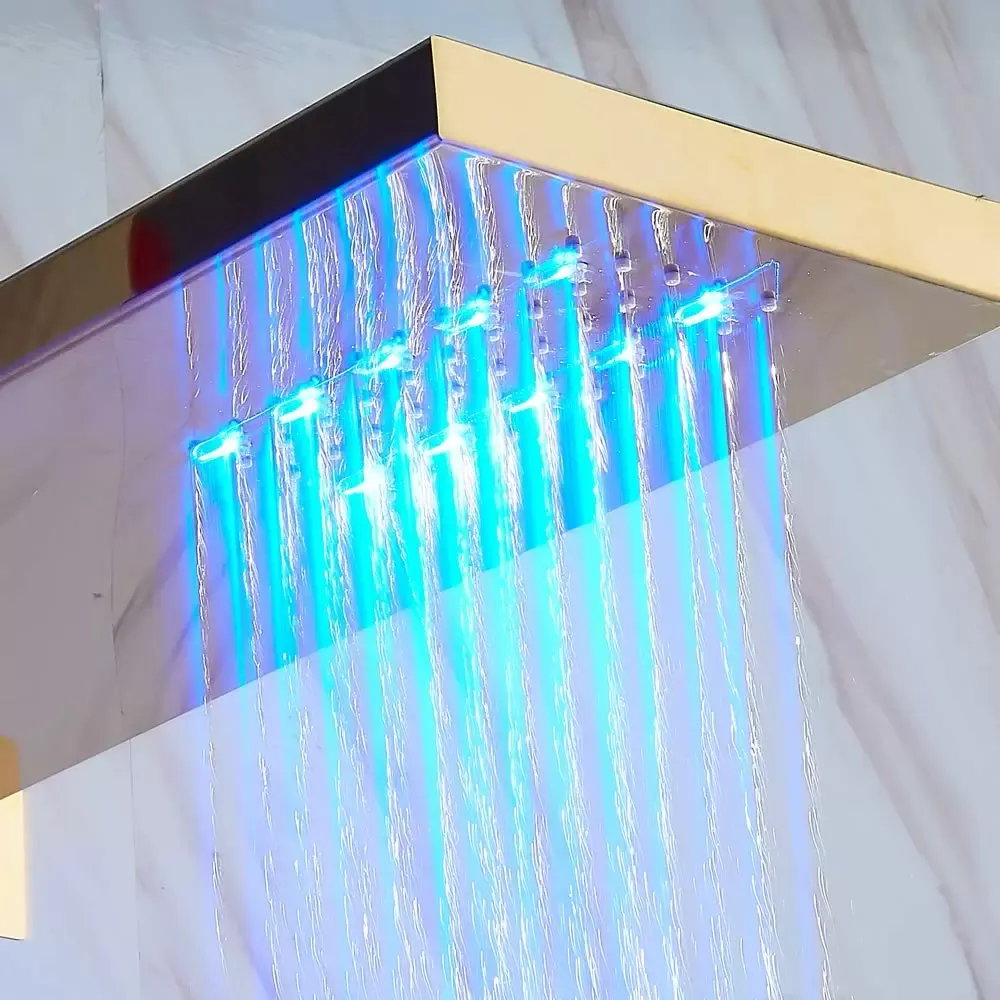 Duscharmatur Regendusche LCD Digitale Duschsystem Edelstahl Duschset Mischbatterie Dusche Set