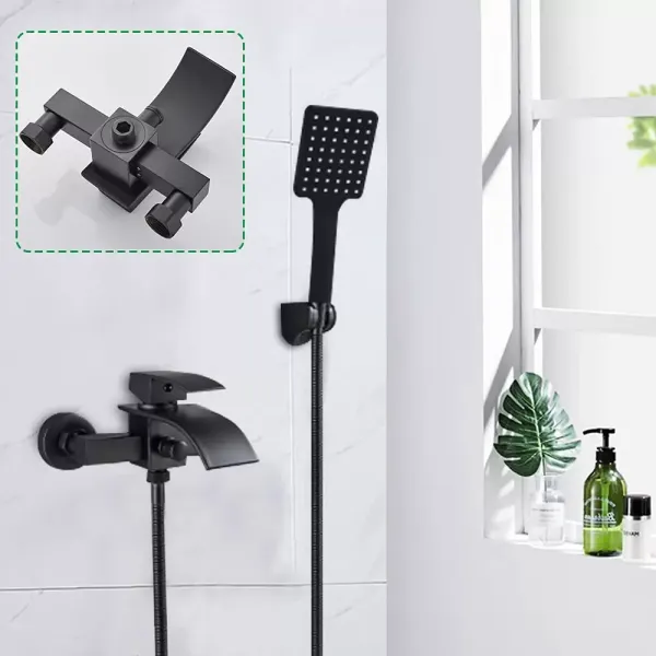 Badewannenarmatur Schwarz Wannenarmatur Wasserfall Wannenbatterie