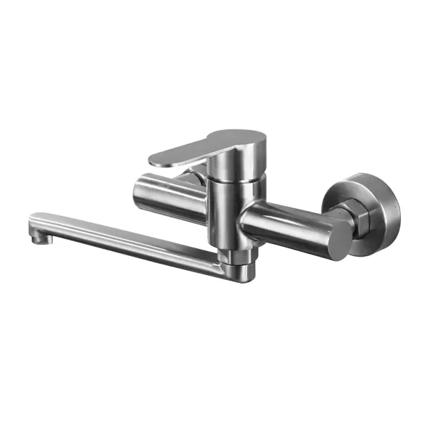 360° Drehbare Wandarmatur Küchenarmatur aus Edelstahl 304 Wand-Mischbatterie Single Lever Mixer Tap für Küchen