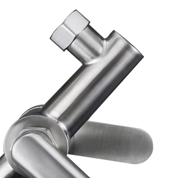 360° Drehbare Wandarmatur Küchenarmatur aus Edelstahl 304 Wand-Mischbatterie Single Lever Mixer Tap für Küchen