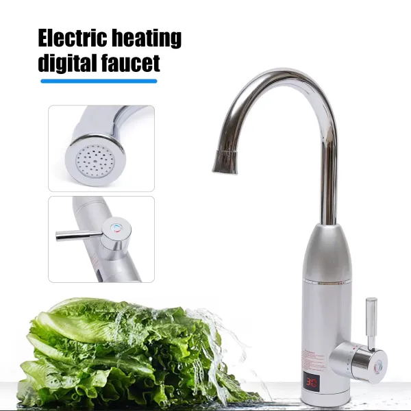 3000W Elektrisch Durchlauferhitzer Neu Wasserhahn Sofort Warm Waschtisch