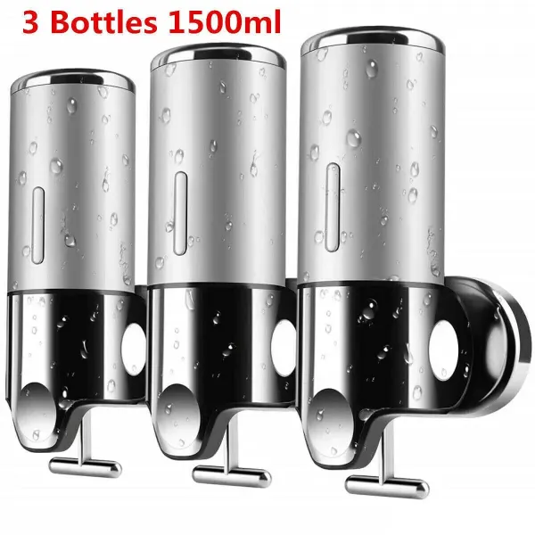 3X 500ml Seifenspender Wand Duschgel Shampoo Verteiler Gelbehälter Desinfektionsspender