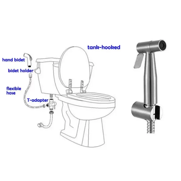 G1/2 Hand Brause Dusche mit Schlauch Handgehaltene Toilette Bidet Sprühkopf