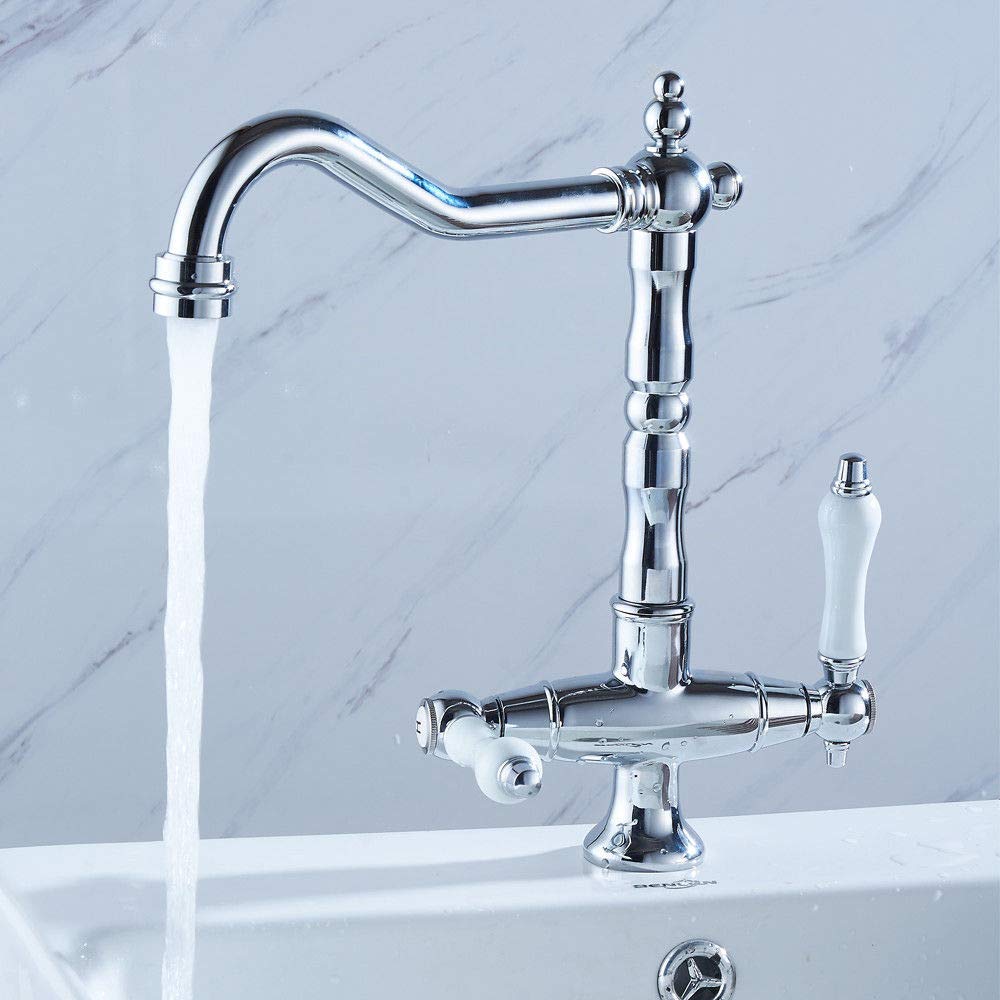 Chrom Nostalgie Wasserhahn Bad Waschbecken Wasserhahn Mischbatterie Chrom Nostalgie Wasserhahn Bad Waschbecken Wasserhahn Mischbatterie