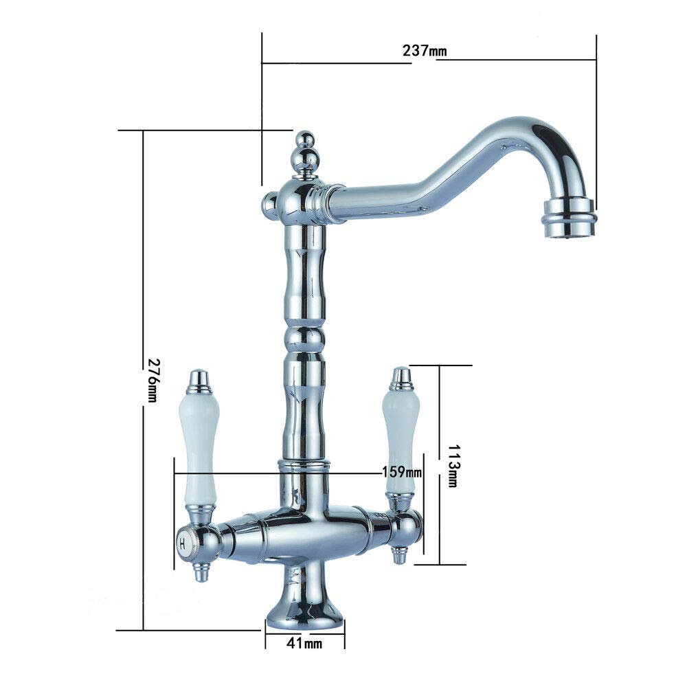 Chrom Nostalgie Wasserhahn Bad Waschbecken Wasserhahn Mischbatterie Chrom Nostalgie Wasserhahn Bad Waschbecken Wasserhahn Mischbatterie