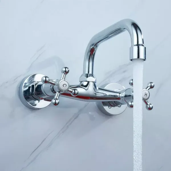 Wandmontage Wasserhahn Wandarmatur Küchenarmatur Mischbatterie Zweigriff Mischbatterie Küche Waschbecken Wandmontage Wasserhahn Wandarmatur Küchenarmatur Mischbatterie Zweigriff Mischbatterie Küche Waschbecken