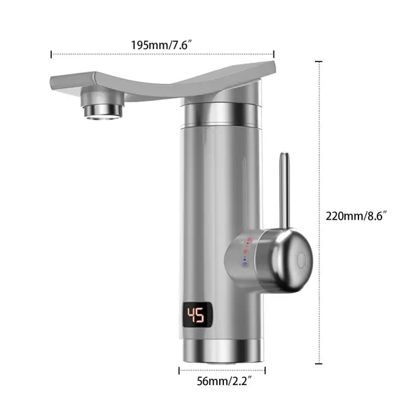 3KW Wasserhahn Elektrische Schnell Heizung Wasserfall Armatur Elektrische Durchlauferhitzer für Küche Badezimmer
