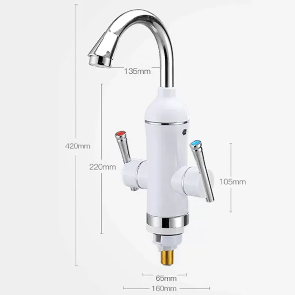 LED Elektrisch Wasserhahn Küche Küchenarmatur Sofort Heizung Kalt Durchlauferhitzer