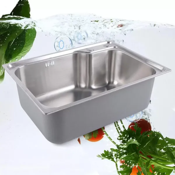 62cm*43cm Edelstahl Einbauspüle Küchenspüle