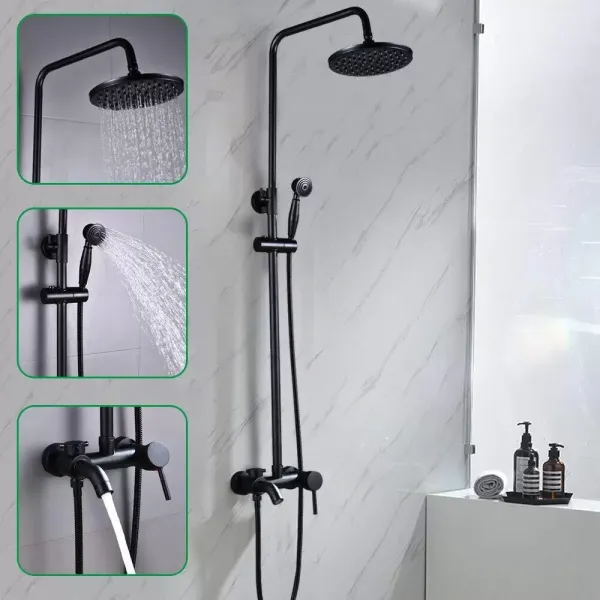 Wandmontage Badezimmer Dusche Wasserhahn Set Badewanne Handbrause Handbrause Wandmontage Badezimmer Dusche Wasserhahn Set Badewanne Handbrause Handbrause