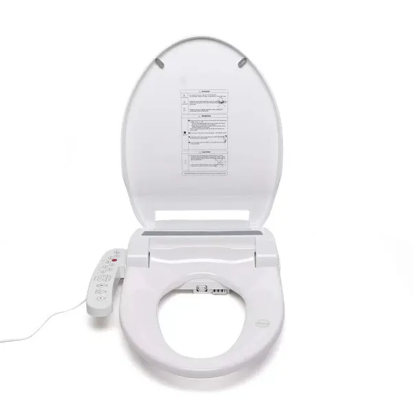 Elektrisch Bidet Sitz Smart Dusch WC-Sitze mit Düse Toilettensitz Gewärmter Sitz Toilettendeckel Bidet Aufsatz Weiß