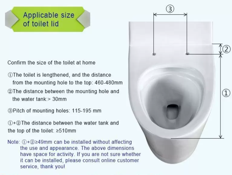 Elektrisch Bidet Sitz Smart Dusch WC-Sitze mit Düse Toilettensitz Gewärmter Sitz Toilettendeckel Bidet Aufsatz Weiß