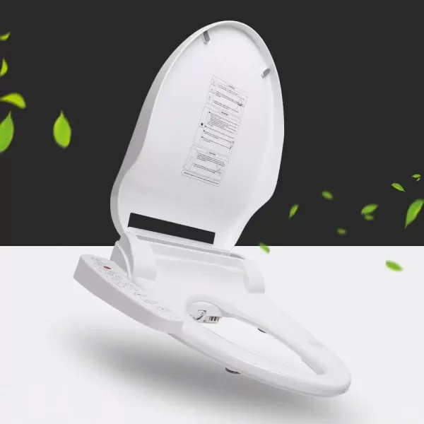 Elektrisch Bidet Sitz Smart Dusch WC-Sitze mit Düse Toilettensitz Gewärmter Sitz Toilettendeckel Bidet Aufsatz Weiß