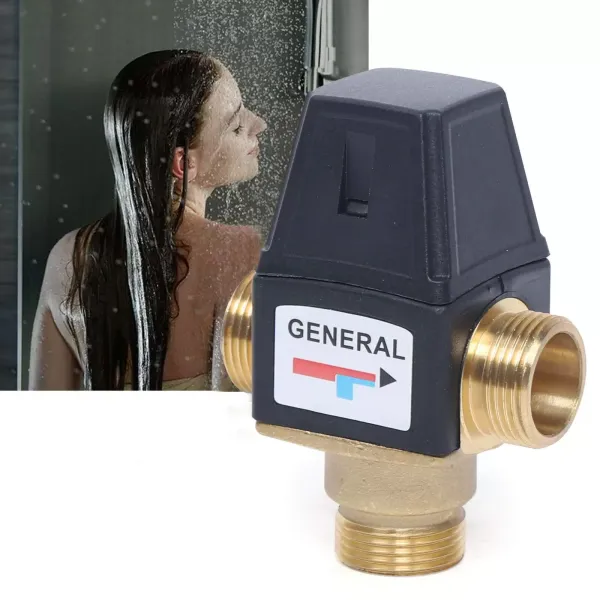 3-Wege Heiß Kaltwasser Ventil Thermostatventil Mischventil Messing 35-60℃ DN20 3-Wege Heiß Kaltwasser Ventil Thermostatventil Mischventil Messing 35-60℃ DN20
