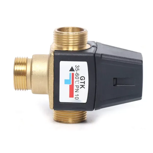 3-Wege Heiß Kaltwasser Ventil Thermostatventil Mischventil Messing 35-60℃ DN20 3-Wege Heiß Kaltwasser Ventil Thermostatventil Mischventil Messing 35-60℃ DN20
