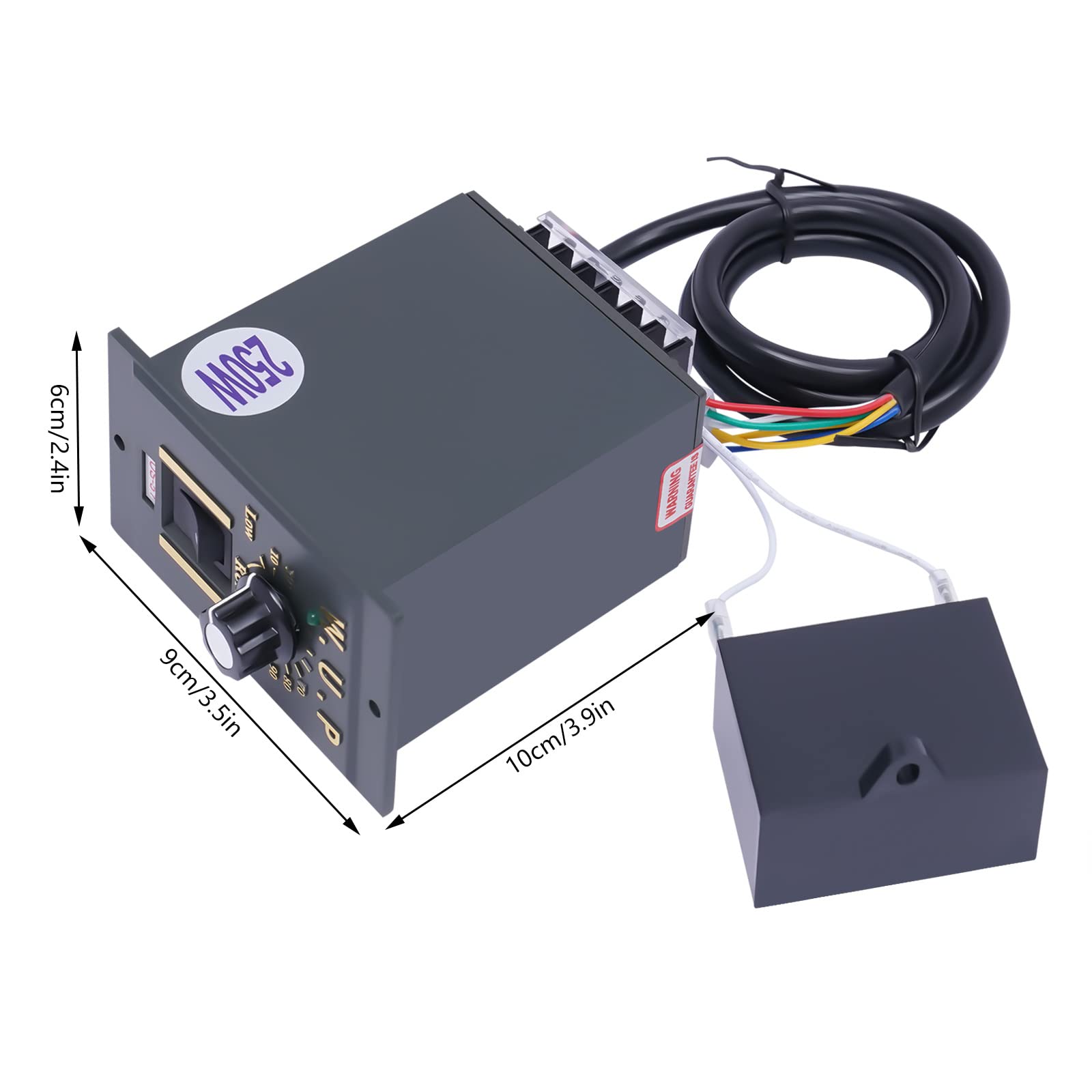 AC 220V 250W Motor mit einstellbarer Geschwindigkeit stufenlos einstellbarer Frequenzumrichtermotor mit Getrieberegler und Halterung