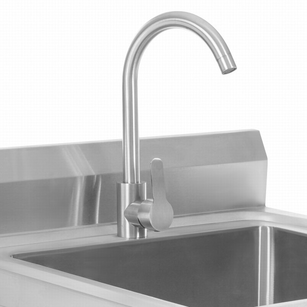 Ausgussbecken Edelstahl Waschbecken mit Armatur für Gewerbe Waschraum Mobiles Wandwaschbecken aus Edelstahl Waschtisch Spüle