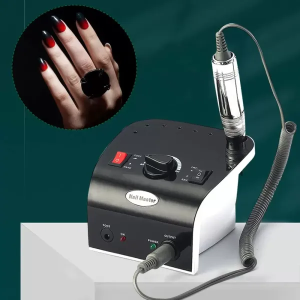 Elektrische Nagelfräser,Nagelfeile Fußpflegegerät Maniküre elektrische Nailart zum Polieren, Gel-Nagelbohrer 35000 U/min