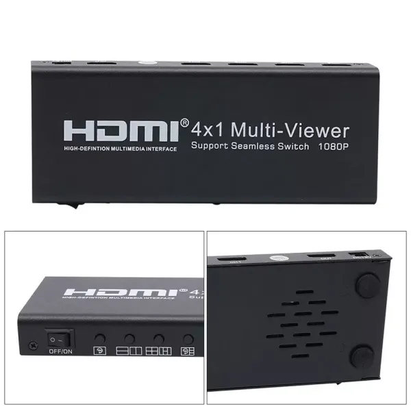 Umschalter Audio Extractor, HDMI Switch Verteiler mit DAC Netzteil Adapter und USB-Netzkabel