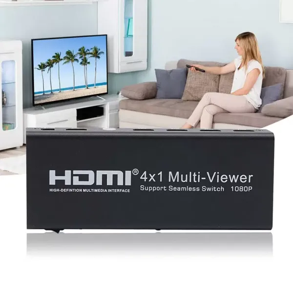 Umschalter Audio Extractor, HDMI Switch Verteiler mit DAC Netzteil Adapter und USB-Netzkabel