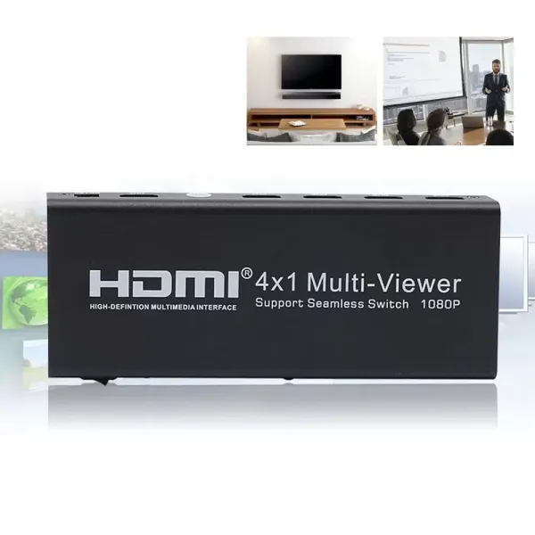 Umschalter Audio Extractor, HDMI Switch Verteiler mit DAC Netzteil Adapter und USB-Netzkabel