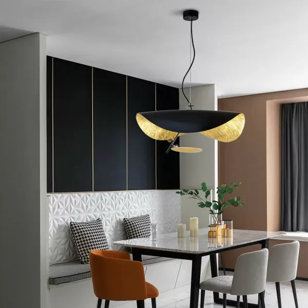 Retro Design Deckenlampe Pendelleuchte Esszimmer Hängelampe LED Untertasse-form Industrielle Deckenlicht