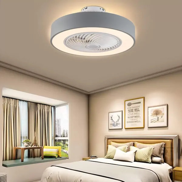 22 Zoll 48W LED Deckenventilator mit Beleuchtung und Fernbedienung Ventilator Lampe