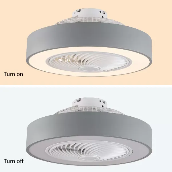 22 Zoll 48W LED Deckenventilator mit Beleuchtung und Fernbedienung Ventilator Lampe