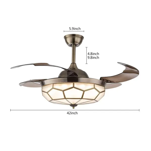 42 Zoll Moderne Deckenventilator mit Beleuchtung und Fernbedienung