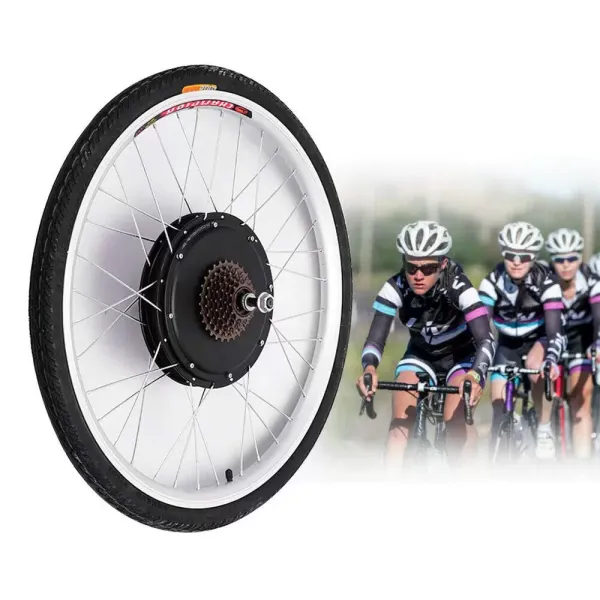 26” Elektro Ebike Conversion Kit Fahrrad Umbausatz mit Einem Bremskabel Netzkabel und Hinterrad für 36 V 500 W Motor