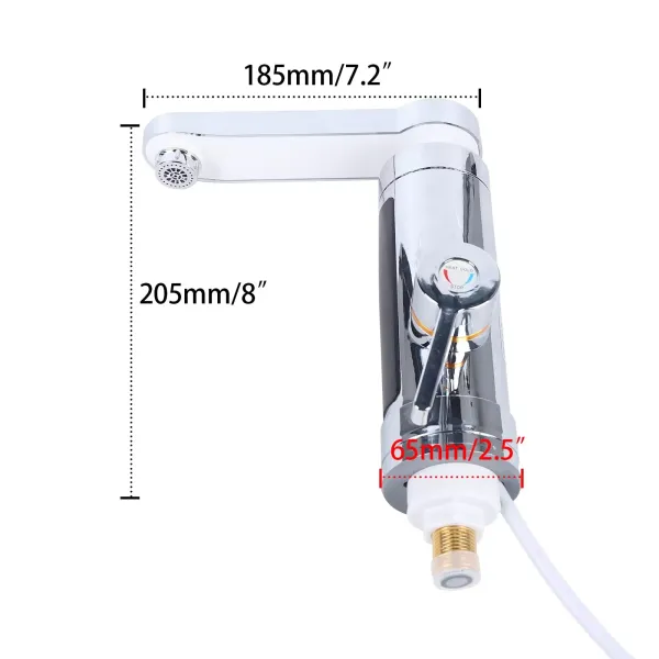 CNCEST 3300W Sofortiger Wasserhahn Elektrischer Heizungshahn Schnelle Heiße Wasserhahn CNCEST 3300W Sofortiger Wasserhahn Elektrischer Heizungshahn Schnelle Heiße Wasserhahn