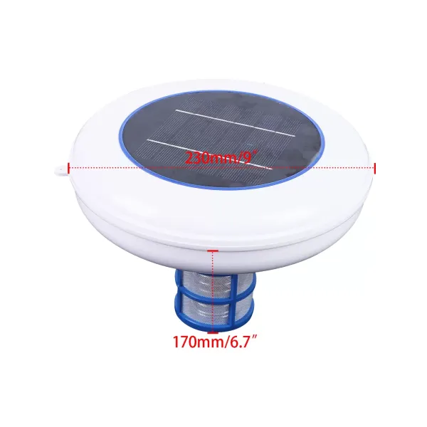Solar Pool Ionisator, Silber Ionen Schwimmbad Reiniger Wasserreinigung mit Reinigungsbürste
