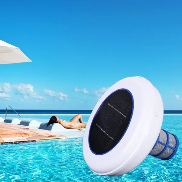 Solar Pool Ionisator, Silber Ionen Schwimmbad Reiniger Wasserreinigung mit Reinigungsbürste