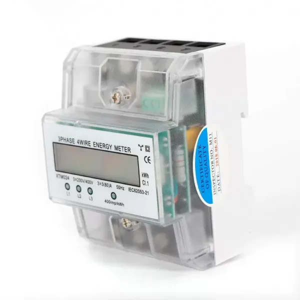 Digitaler 3-Phasen Stromzähler 4-Draht Messgerät Drehstromzähler mit digitalen LCD