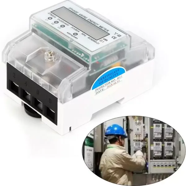 Digitaler 3-Phasen Stromzähler 4-Draht Messgerät Drehstromzähler mit digitalen LCD Digitaler 3-Phasen Stromzähler 4-Draht Messgerät Drehstromzähler mit digitalen LCD