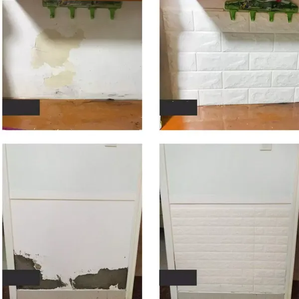 3D PE Foam Wandtapete Steinoptik Selbstklebend Anti-Collision Wandpaneele