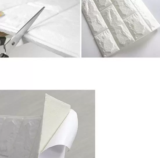 3D PE Foam Wandtapete Steinoptik Selbstklebend Anti-Collision Wandpaneele