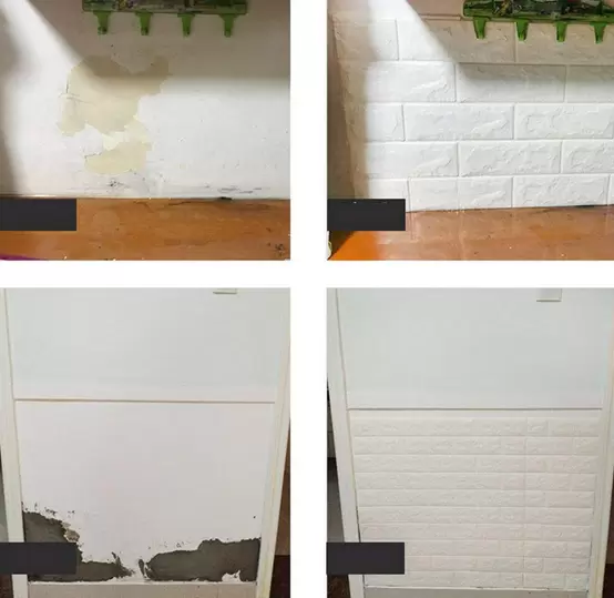 3D PE Foam Wandtapete Steinoptik Selbstklebend Anti-Collision Wandpaneele