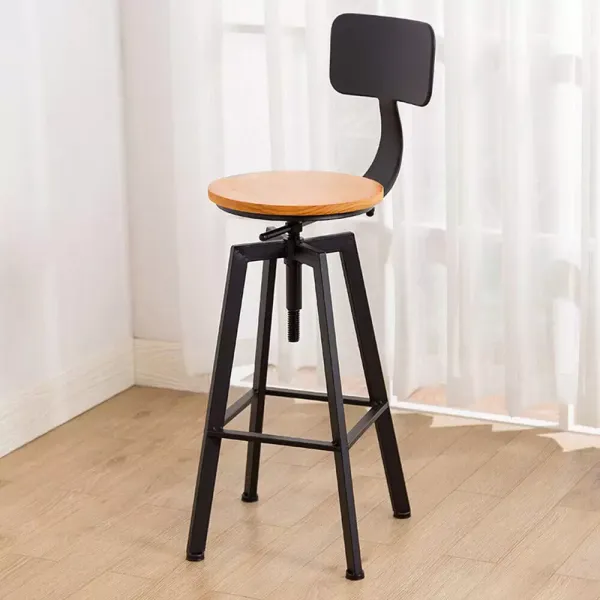 2er Barhocker Barstühle mit Fußstütze Vintage Frühstücksbar
