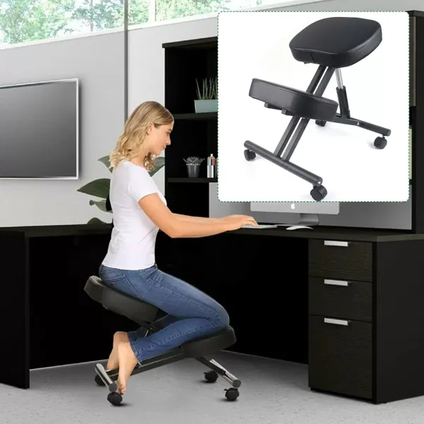 Ergonomischer Kniender Stuhl Höhenverstellbarer Hocker Kniender Chair mit Rollen