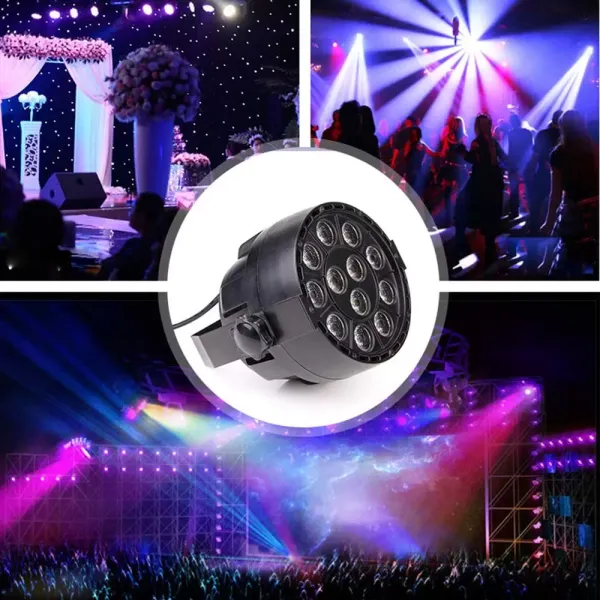3 in 1 PAR Licht BüHnenbeleuchtung 12x3W RGB DMX512 7CH 12LED Multichip Scheinwerfer