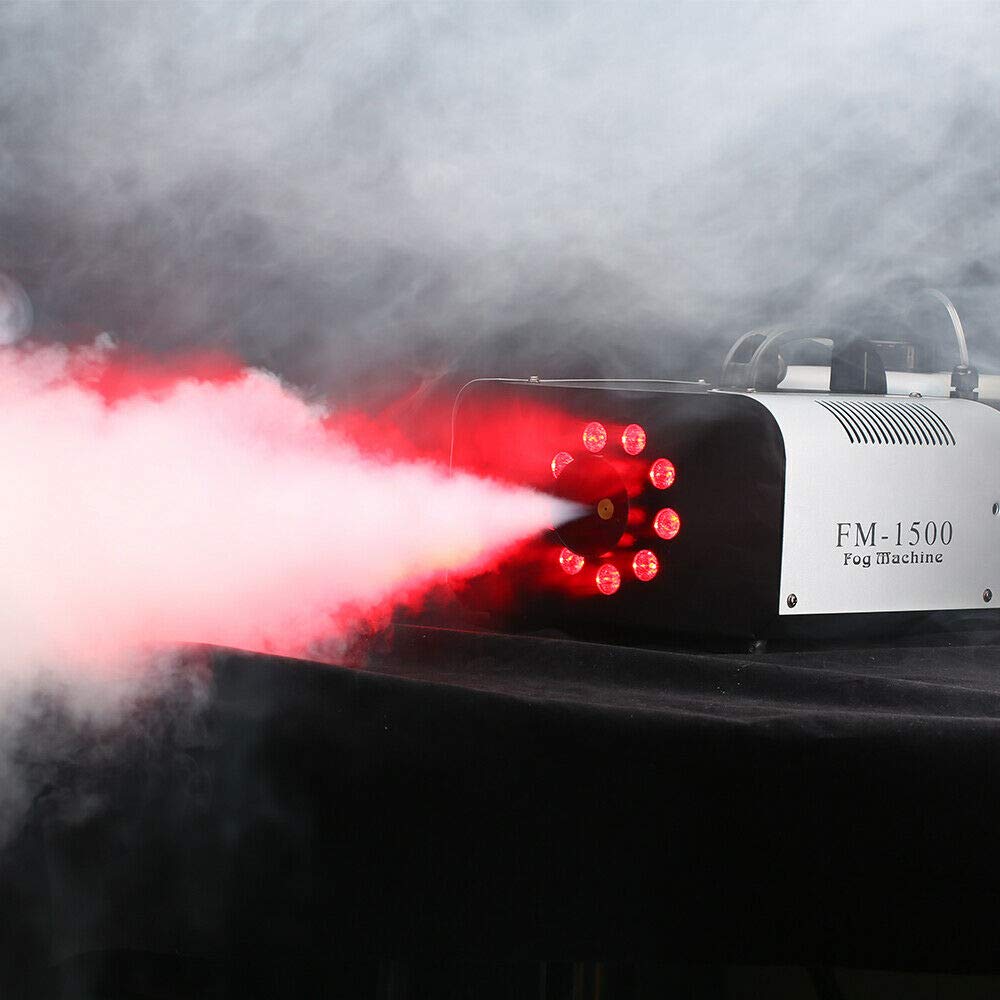 1500W Nebelmaschine 3in1 DMX LED Licht RGB Fog Machine mit Fernbedienung Nebler