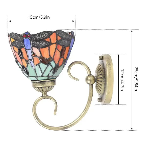 Wandleuchte LED Wandleuchten Buntglas Korridor Licht Libelle Spiegel Frontleuchte