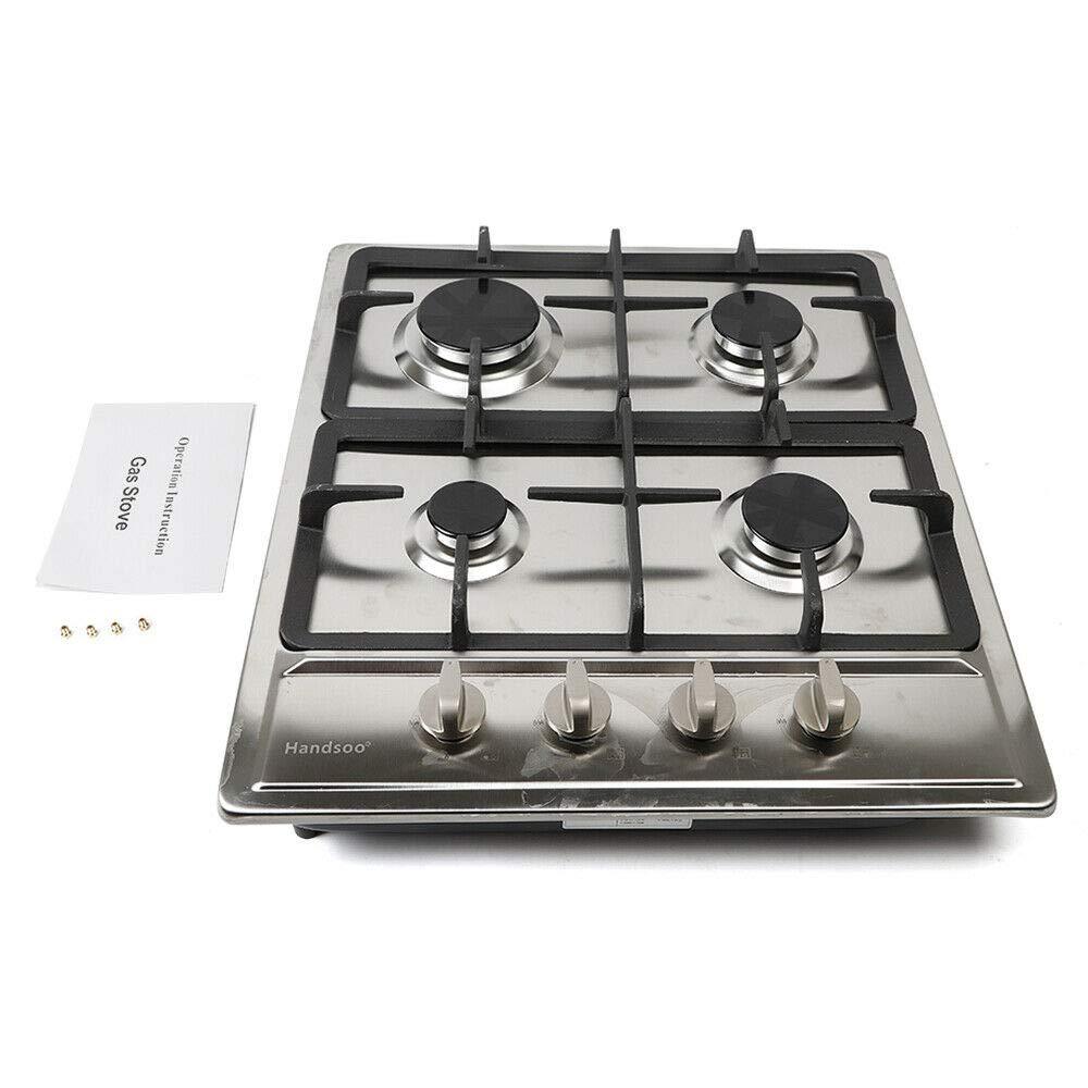 23 Zoll 4-flammig Gaskochfeld Edelstahl Erdgas/Butangas Topfträger 23 Zoll 4-flammig Gaskochfeld Edelstahl Erdgas/Butangas Topfträger