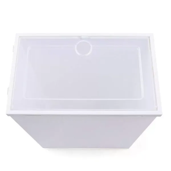 24× Weiße Schuhboxen Transparent Stapelbar Schuhaufbewahrung Box Kunststoff Schuhkarton