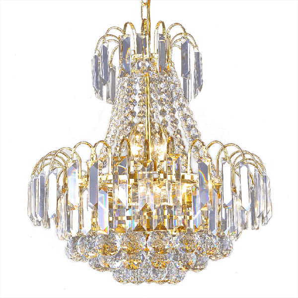CNCEST Moderne Kristall-Kronleuchter Gold plattiert K9 Crystal Ball Raindrop Luxuriöse elegante Pendelleuchte Beleuchtung