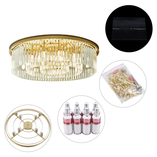 110-220V Kristallleuchte Deckenlampe Moderne Luxus Kronleuchter Deckenleuchte 8 * E14